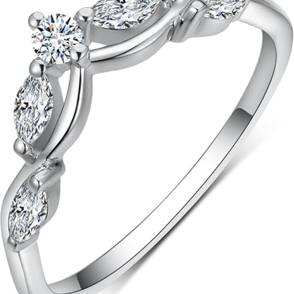 Women's S925 Oval Shape 1 Carat Green Moss Agate Engagement Ring Set - Picture 2 of 5